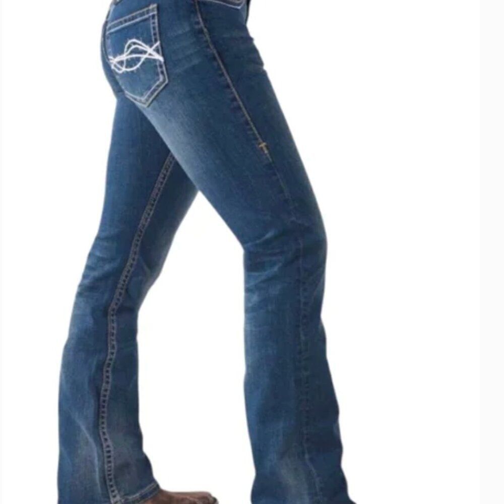 Cowgirl Tuff Donny fence me in straight leg blue jeans size 14